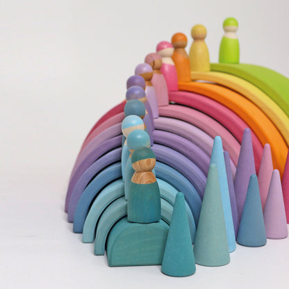 Grimm's Pastel Rainbow Friends - Bueno Blocks
