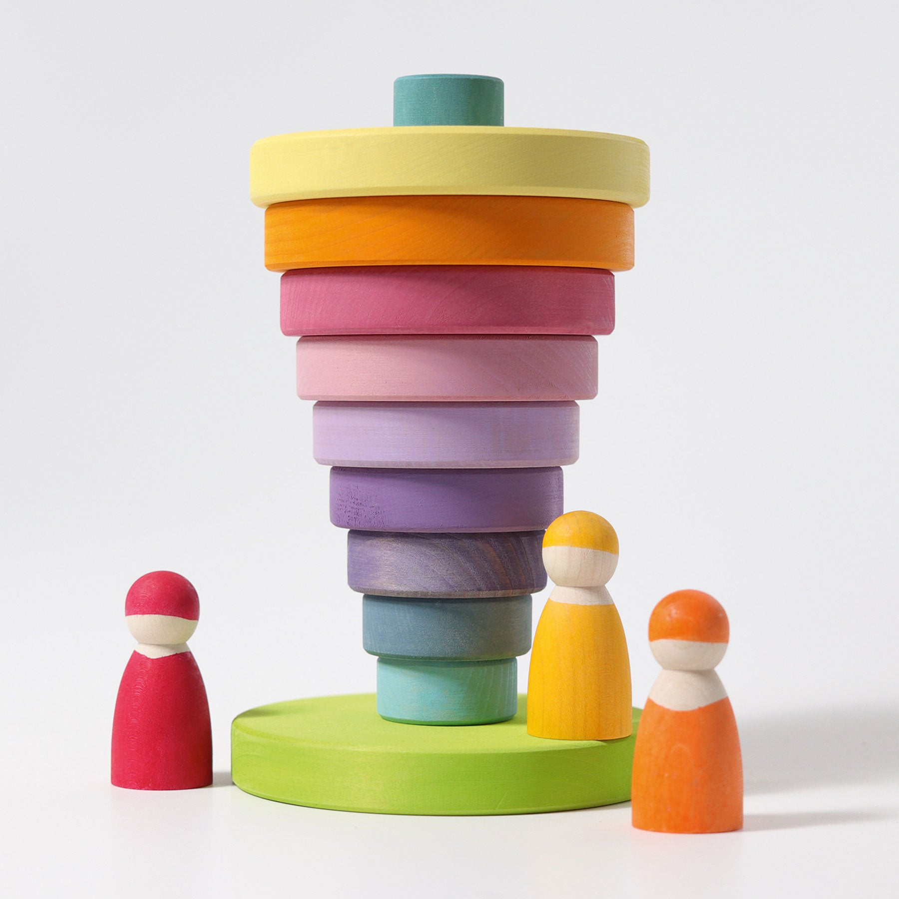 Grimm's Pastel Conical Tower - Bueno Blocks