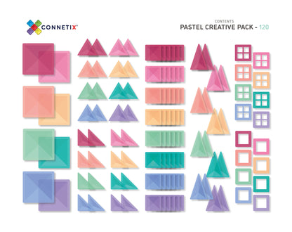 Connetix Tiles 120 Pieces Pastel Creative Pack