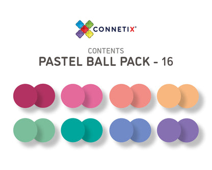 Connetix Tiles 16 Pastel Replacement Ball Pack